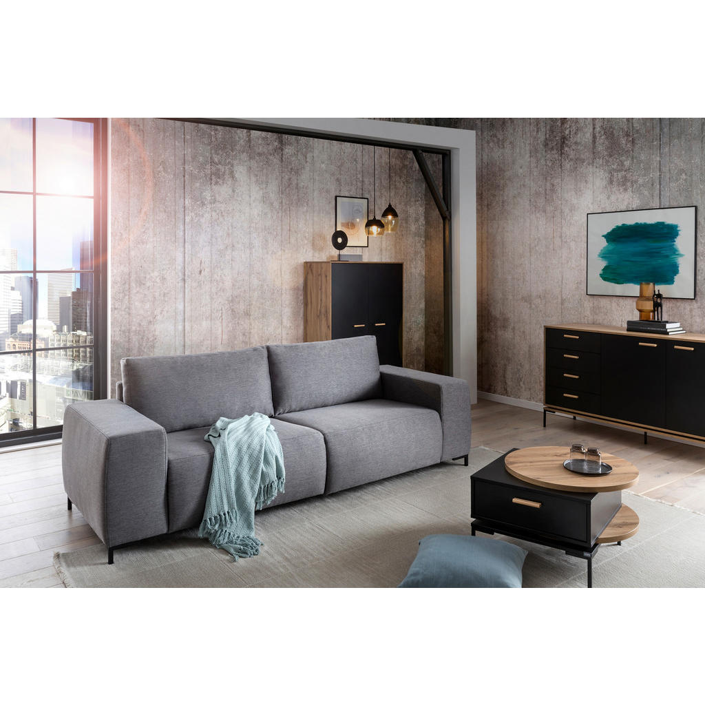 Thumbnail - Looks by W.Joop Bigsofa Looks VI, Grau, Textil, Uni, 2-Sitzer, Füllung: Schaumstoff, 242x88x88 cm, Made in EU, FSC Mix, ...