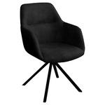 ARMLEHNSTUHL  in Stahl Flachgewebe  - Anthrazit/Schwarz, Design, Textil/Metall (57/85,5/65cm) - Voleo