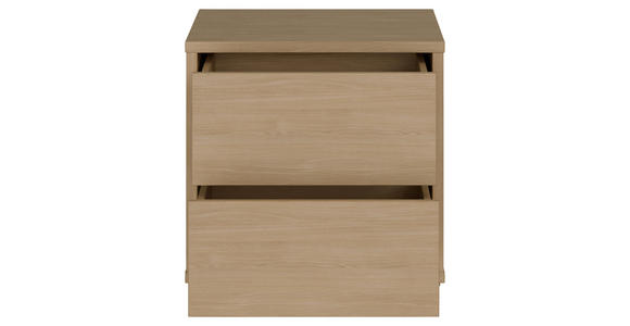 NACHTSCHRANK 50/48/42 cm  - Eichefarben/Silberfarben, Trend, Holzwerkstoff/Kunststoff (50/48/42cm) - Carryhome