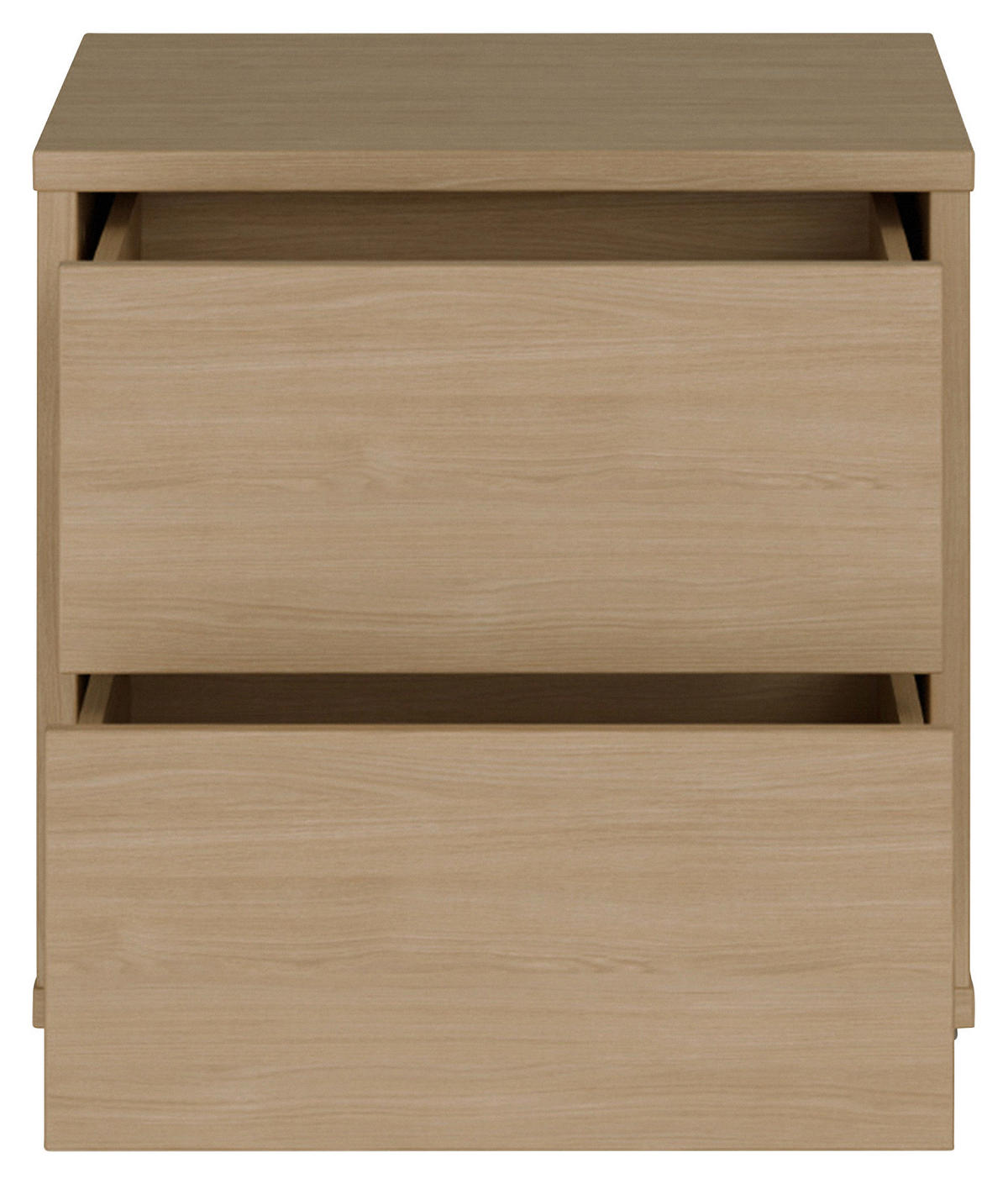 NACHTSCHRANK 50/48/42 cm  - Eichefarben/Silberfarben, Trend, Holzwerkstoff/Kunststoff (50/48/42cm) - Carryhome