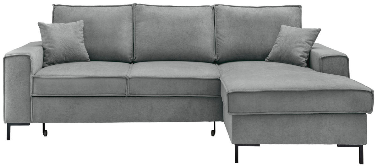 KUTNA GARNITURA tekstil  antracit   - crna/antracit, Moderno, tekstil/metal (240/150cm) - Livetastic