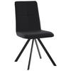 STUHL  in Eisen Lederlook, Mikrofaser Metall, Textil  - Schwarz, MODERN, Textil/Metall (47/92/60cm) - Cantus