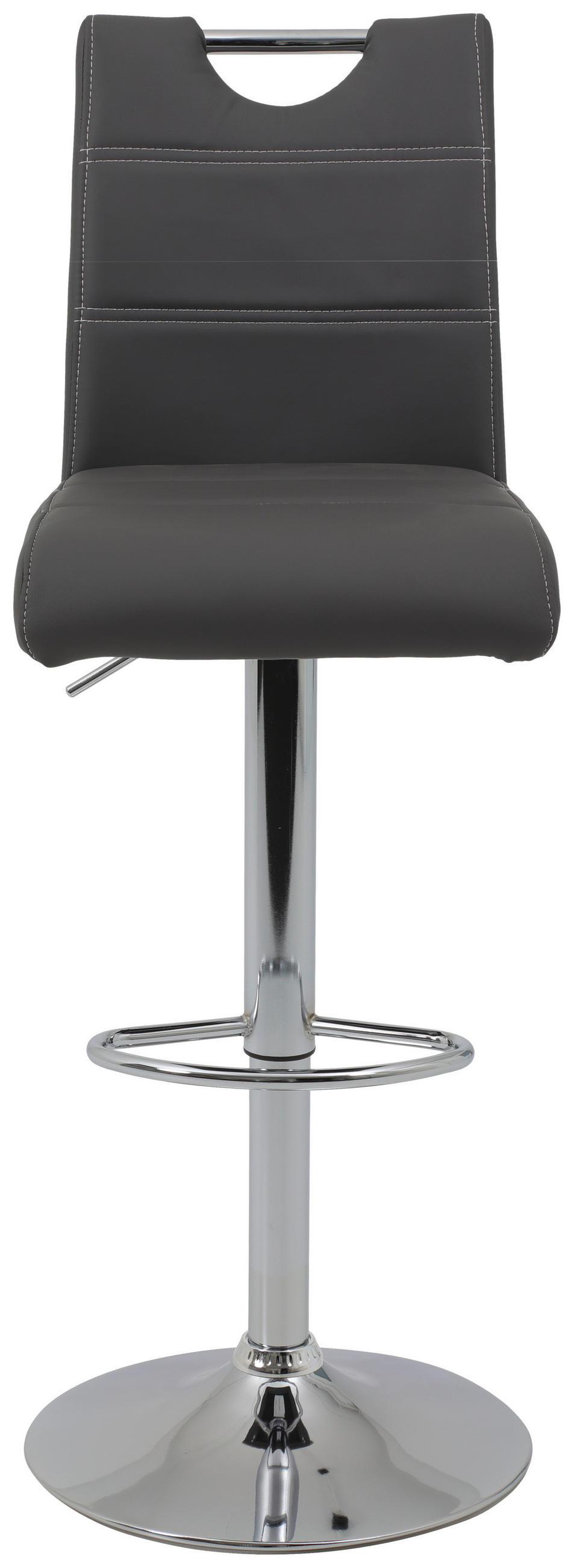 BARHOCKER-SET in Grau  - Chromfarben/Weiß, MODERN, Textil/Metall (38/97-119/50cm) - MID.YOU
