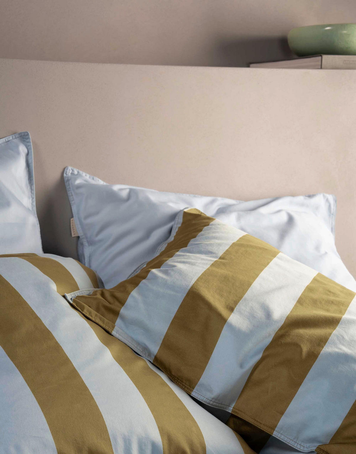BETTWÄSCHE 3-teilig Minte Satin 200/200 cm  - Hellgrün/Hellblau, KONVENTIONELL, Textil (200/200cm) - Essenza