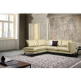 ECKSOFA in Samt Beige  - Beige/Schwarz, Design, Textil/Metall (200/241cm) - Carryhome