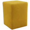 HOCKER Webstoff Senfgelb  - Silberfarben/Senfgelb, Design, Kunststoff/Textil (38/47/38cm) - LOOKS by W.Joop