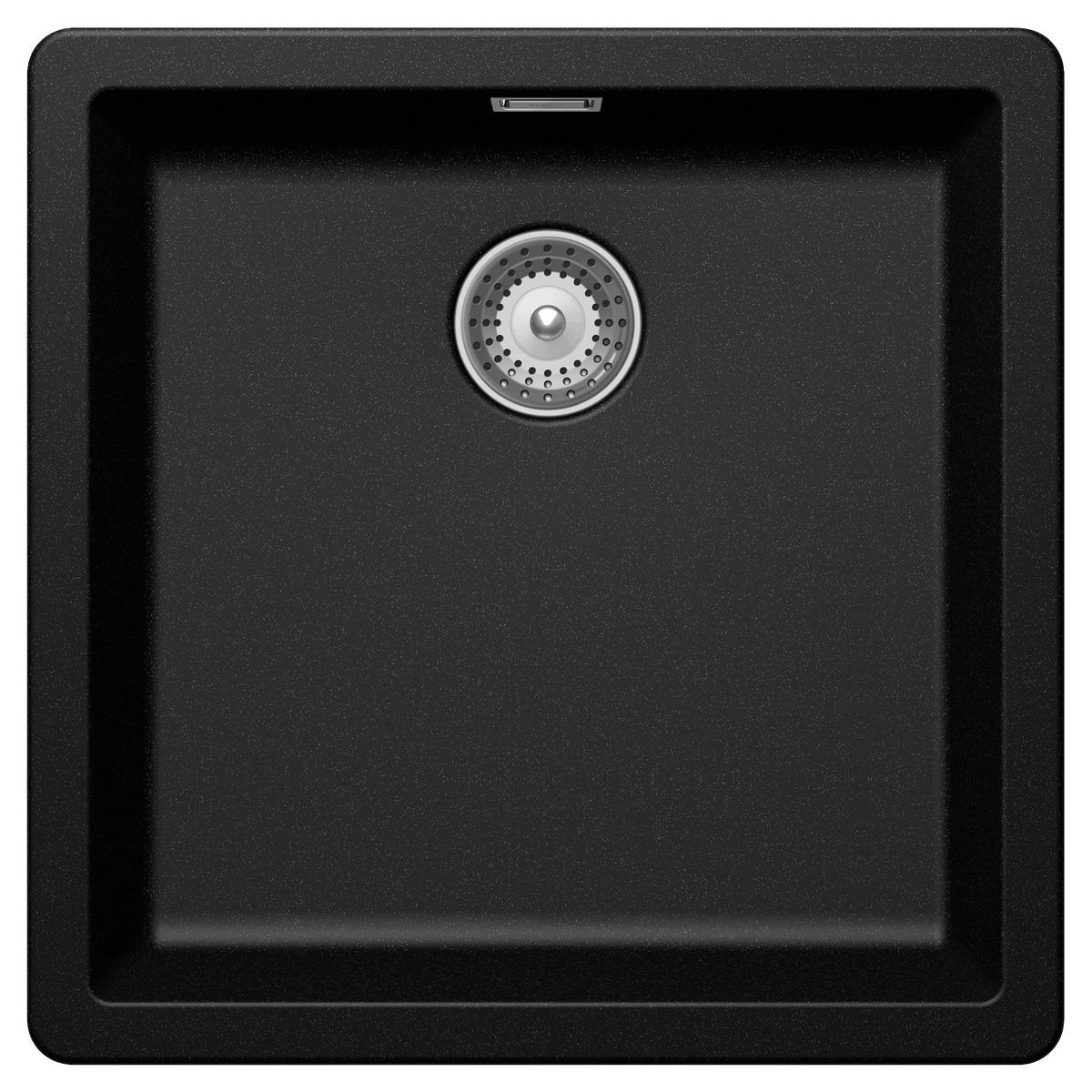 SPÜLE GREN100AMAG  - Schwarz, Basics, Stein (45,6/45,6cm) - Schock