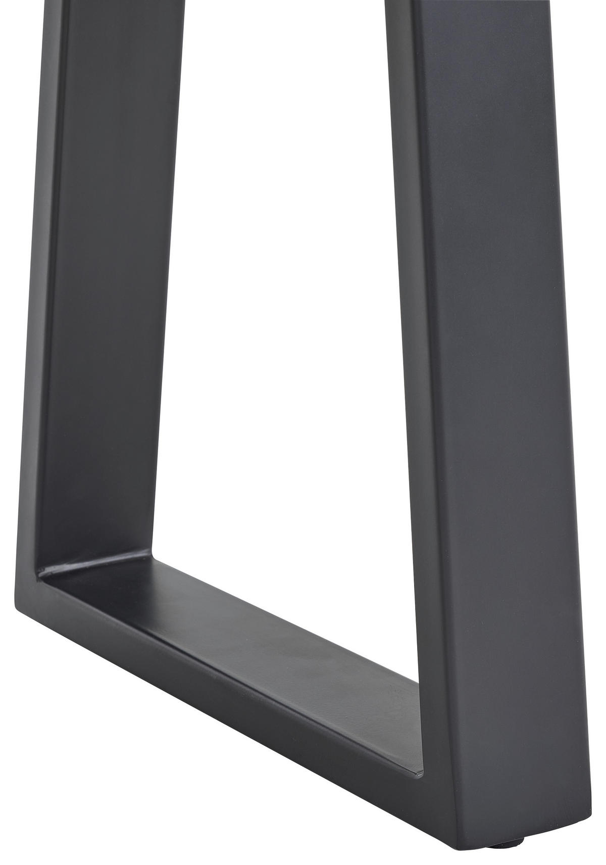 SITZBANK in Holz, Metall Schwarz, Akaziefarben  - Schwarz/Akaziefarben, Natur, Holz/Metall (180/85/50cm) - Livetastic