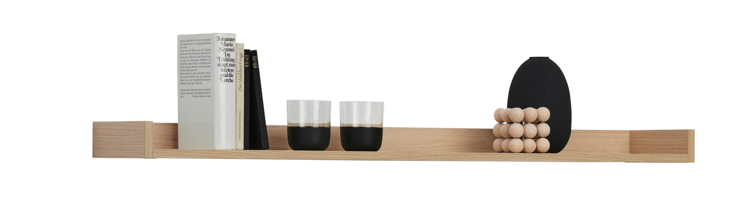 VÄGGHYLLA  120/6,5/17 cm  - ekfärgad, Design, trämaterial (120/6,5/17cm) - Niels Andersson