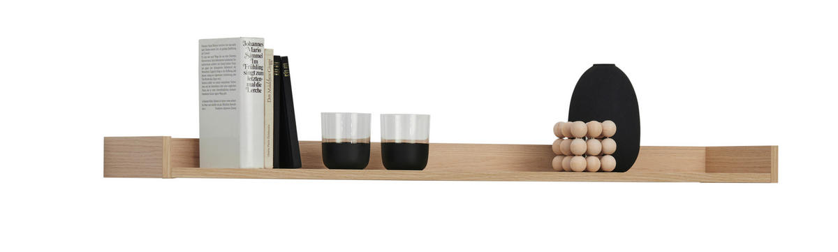 VÄGGHYLLA  120/6,5/17 cm  - ekfärgad, Design, trämaterial (120/6,5/17cm) - Niels Andersson