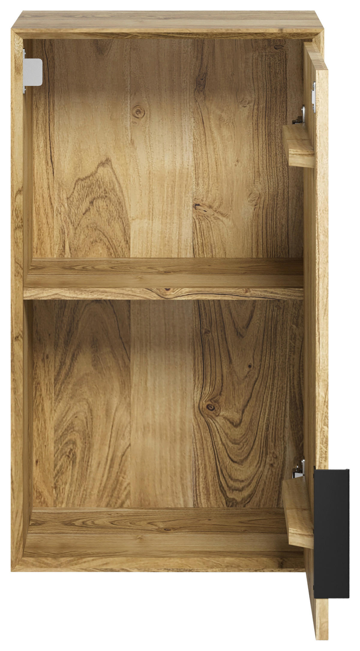 HÄNGESCHRANK 41/71/30 cm  - Schwarz/Naturfarben, Natur, Holz/Metall (41/71/30cm) - Livetastic