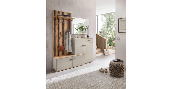 GARDEROBE in 148/199/38 cm - Kaschmir/Eiche Artisan, Design, Glas/Holzwerkstoff (148/199/38cm) - Xora