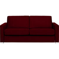 SCHLAFSOFA in Textil Dunkelrot  - Chromfarben/Dunkelrot, Konventionell, Textil/Metall (188/86/97cm) - Novel
