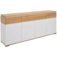 SIDEBOARD 190/80/40 cm  - Eichefarben/Weiß, KONVENTIONELL, Holz/Holzwerkstoff (190/80/40cm) - Novel