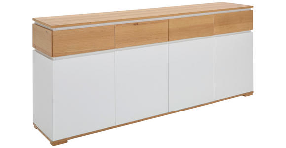 SIDEBOARD 190/80/40 cm  - Eichefarben/Weiß, KONVENTIONELL, Holz/Holzwerkstoff (190/80/40cm) - Novel