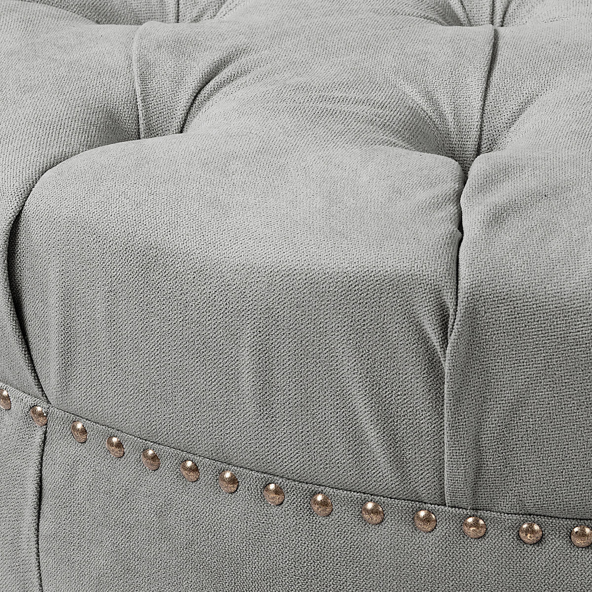 HOCKER Textil Grau  - Braun/Grau, Design, Holz/Textil (80/45/80cm) - Livetastic