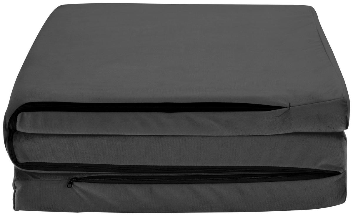 ZLOŽLJIVO LEŽIŠČE 65/186 cm  - temno siva, Moderno, tekstil (65/186cm) - MID.YOU