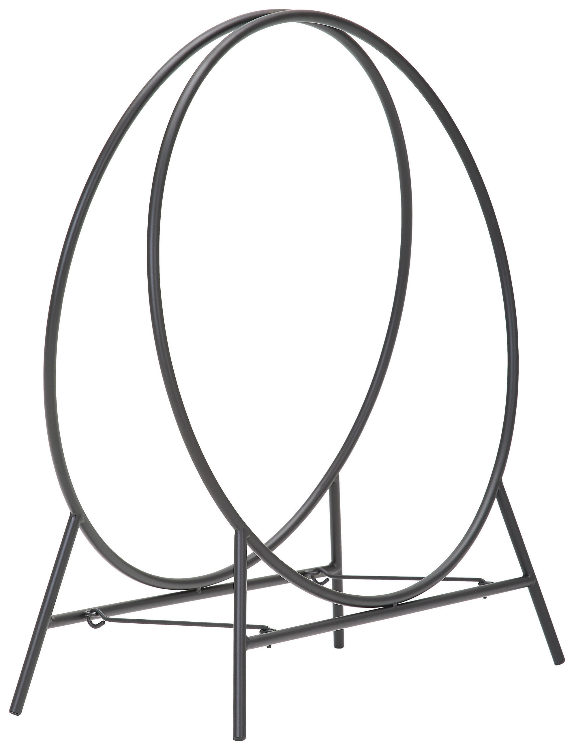 KAMINHOLZREGAL 50/57/24 cm  Metall  - Schwarz, Basics, Metall (50/57/24cm) - Landscape