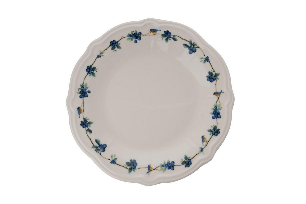 KOMBISERVICE Blau, Weiß, Dunkelgrün 24-teilig 6 Personen  - Blau/Dunkelgrün, Basics, Keramik - P & B