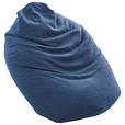 SITZSACK Webstoff 220 L  - Blau, KONVENTIONELL, Textil (65/95/75cm) - Xora