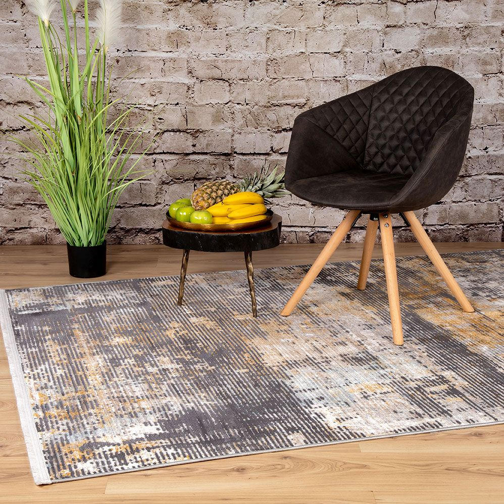 TKANI TEPIH  antracit, višebojna     - višebojna/antracit, Osnovno, tekstil (160/230cm)