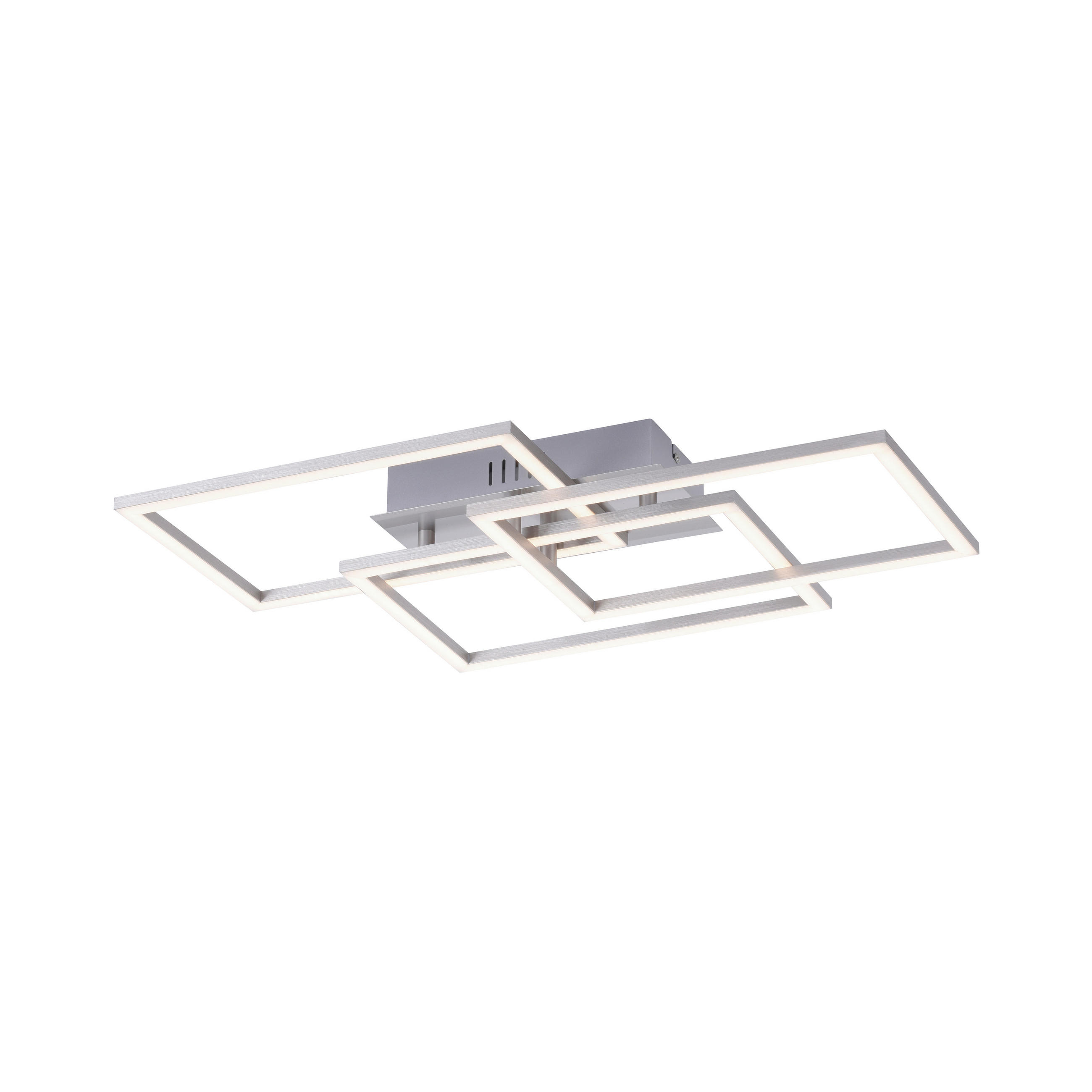 LED-DECKENLEUCHTE Iven 54/33,5/7,5 cm   - Alufarben, Design, Kunststoff/Metall (54/33,5/7,5cm)