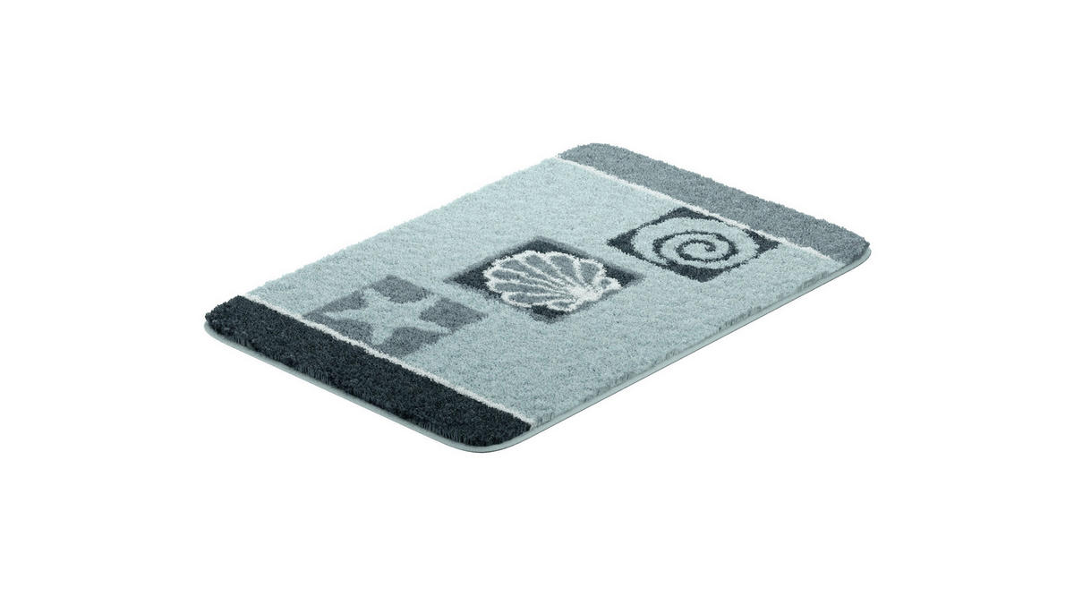 BADEMATTE Grund Grau 60/90 cm  - Grau, Basics, Kunststoff/Textil (60/90cm) - Grund