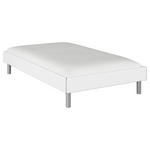BETT 120/200 cm  in Weiß  - Alufarben/Weiß, Design, Holzwerkstoff/Metall (120/200cm) - Carryhome