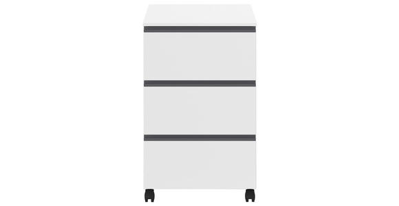 ROLLCONTAINER Grau, Weiß  - Weiß/Grau, Trend, Holzwerkstoff/Kunststoff (40/65/42cm) - Xora