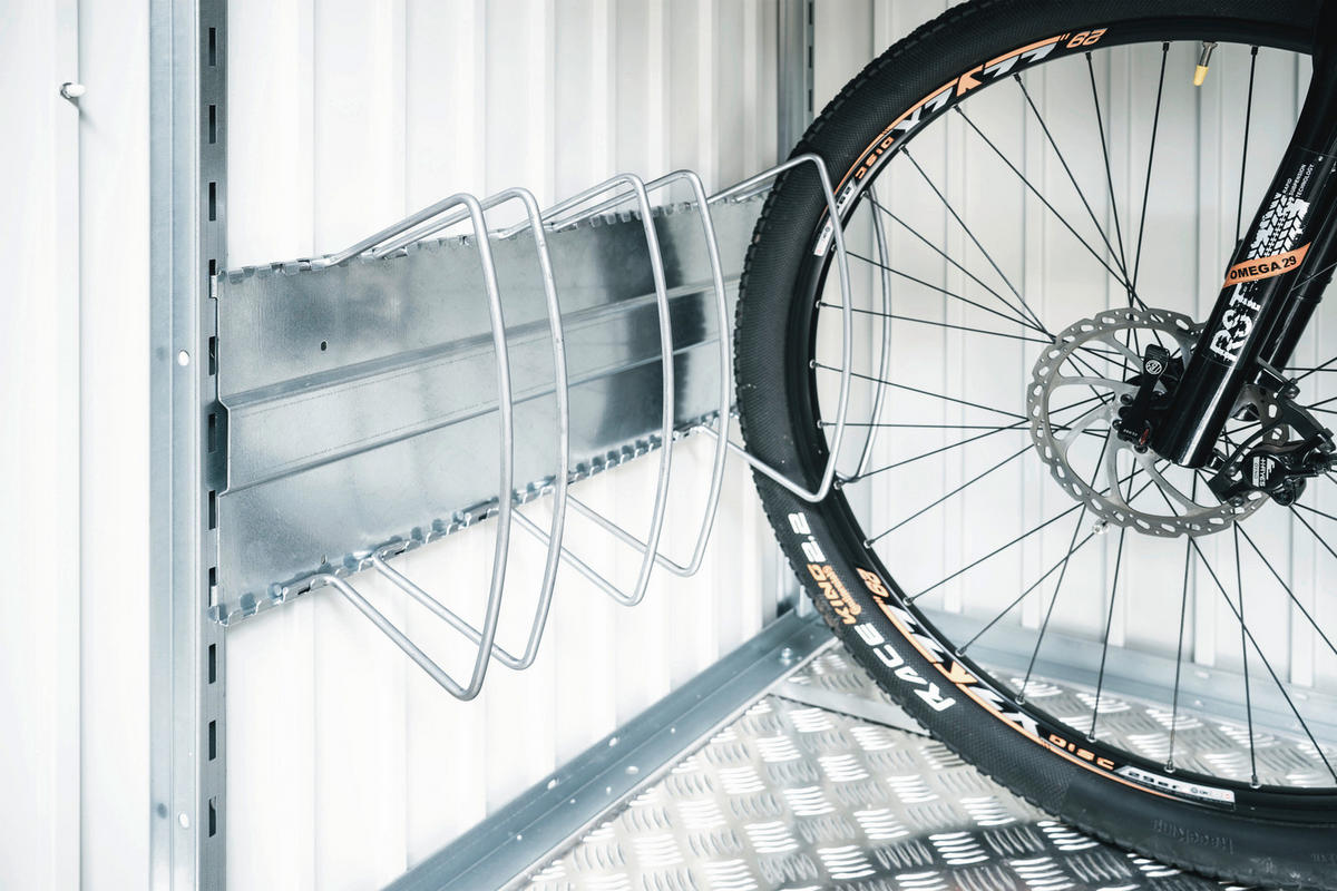 FAHRRADSTÄNDER 72/33/15 cm  - Alufarben, Design, Metall (72/33/15cm) - Biohort