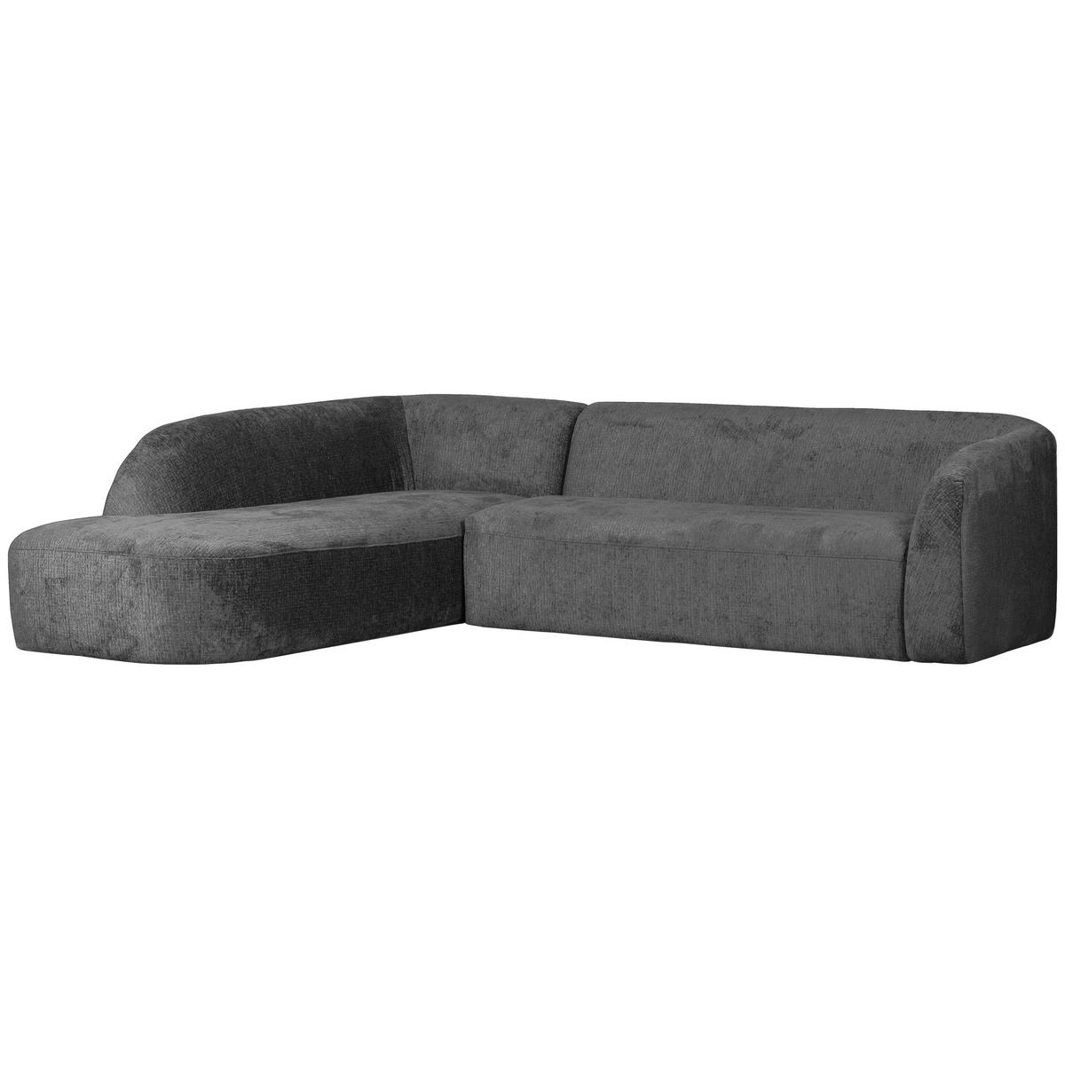 ECKSOFA Sloping in Chenille Anthrazit  225/274 cm  - Anthrazit, Design, Textil (225/274cm) - Livetastic