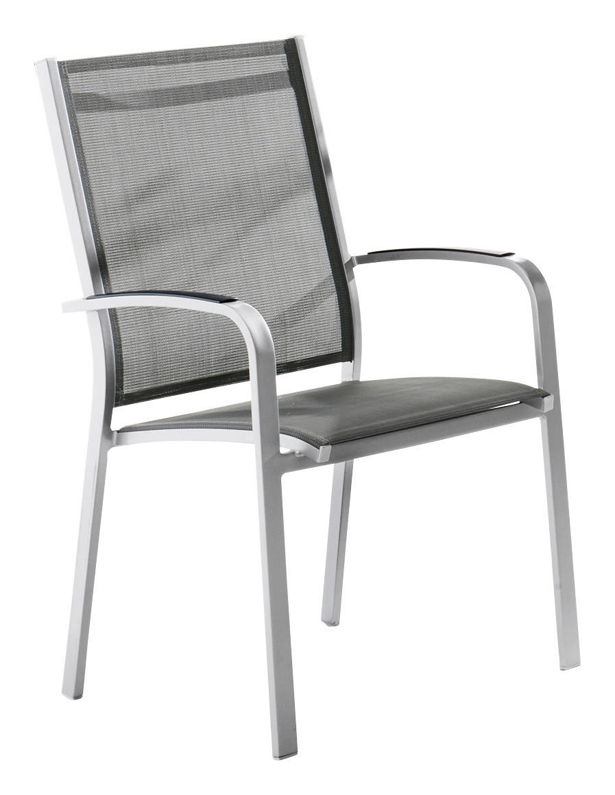 STAPELSESSEL Metall, Textil Graphitfarben, Grau  - Graphitfarben/Grau, Basics, Textil/Metall (61/98/57cm) - Sieger