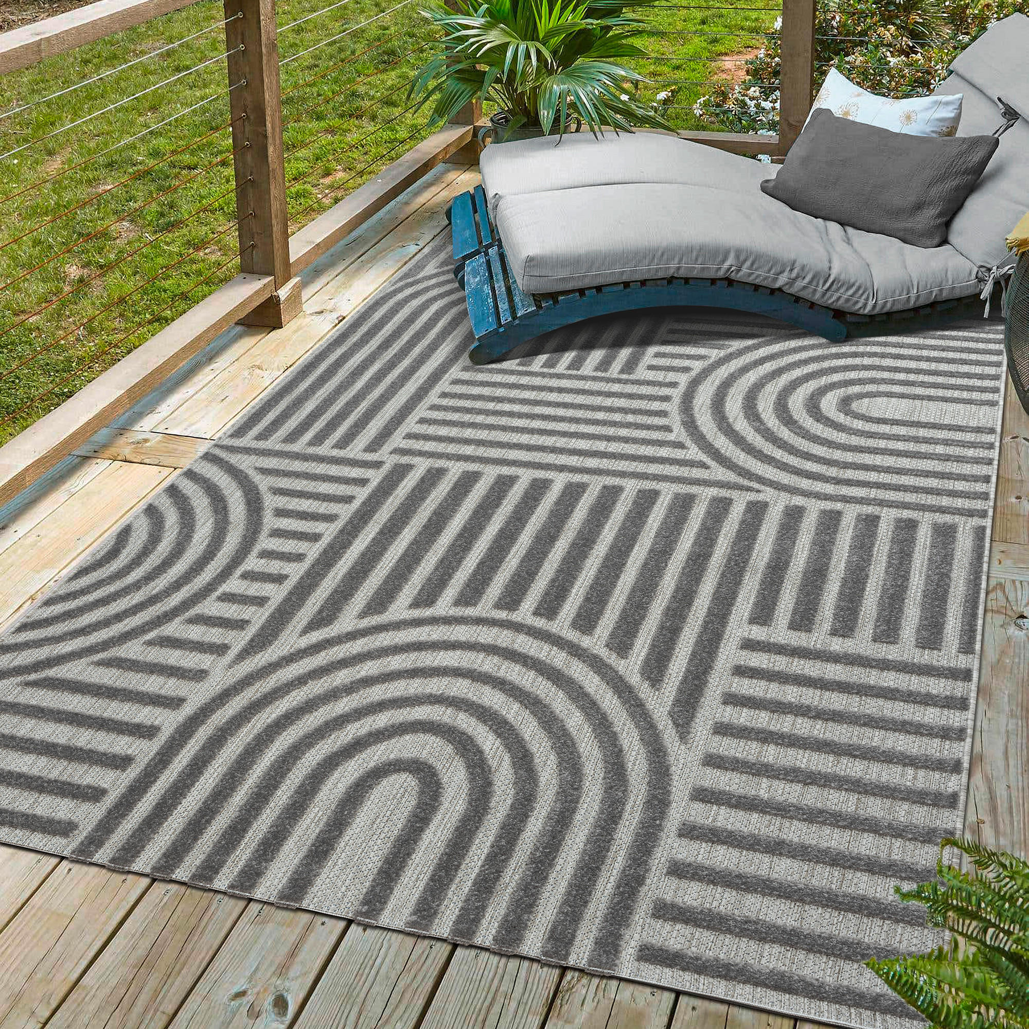 OUTDOORTEPPICH 80/150 cm Berlin Grau  - Grau, Basics, Kunststoff/Textil (80/150cm) - Novel
