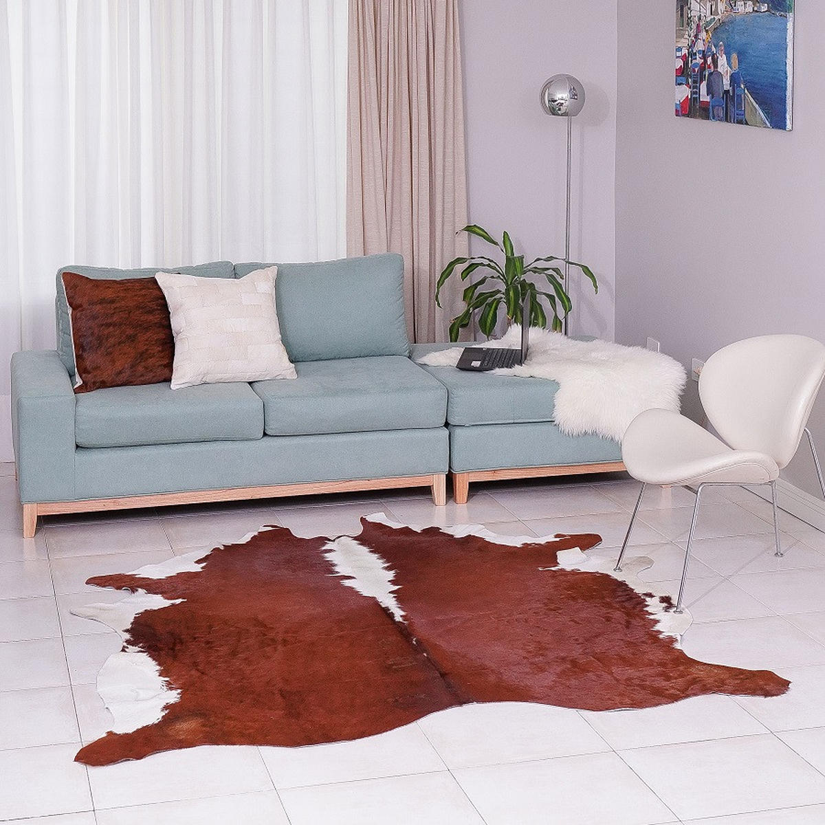 RINDERFELL 165/235 cm Cordoba Braun  - Braun, Natur, Leder/Fell (165/235cm) - Linea Natura