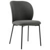 STUHL Leinenoptik Anthrazit, Schwarz Pappel Sperrholz  - Anthrazit/Schwarz, Design, Holz/Textil (49/84,5/58cm) - Carryhome