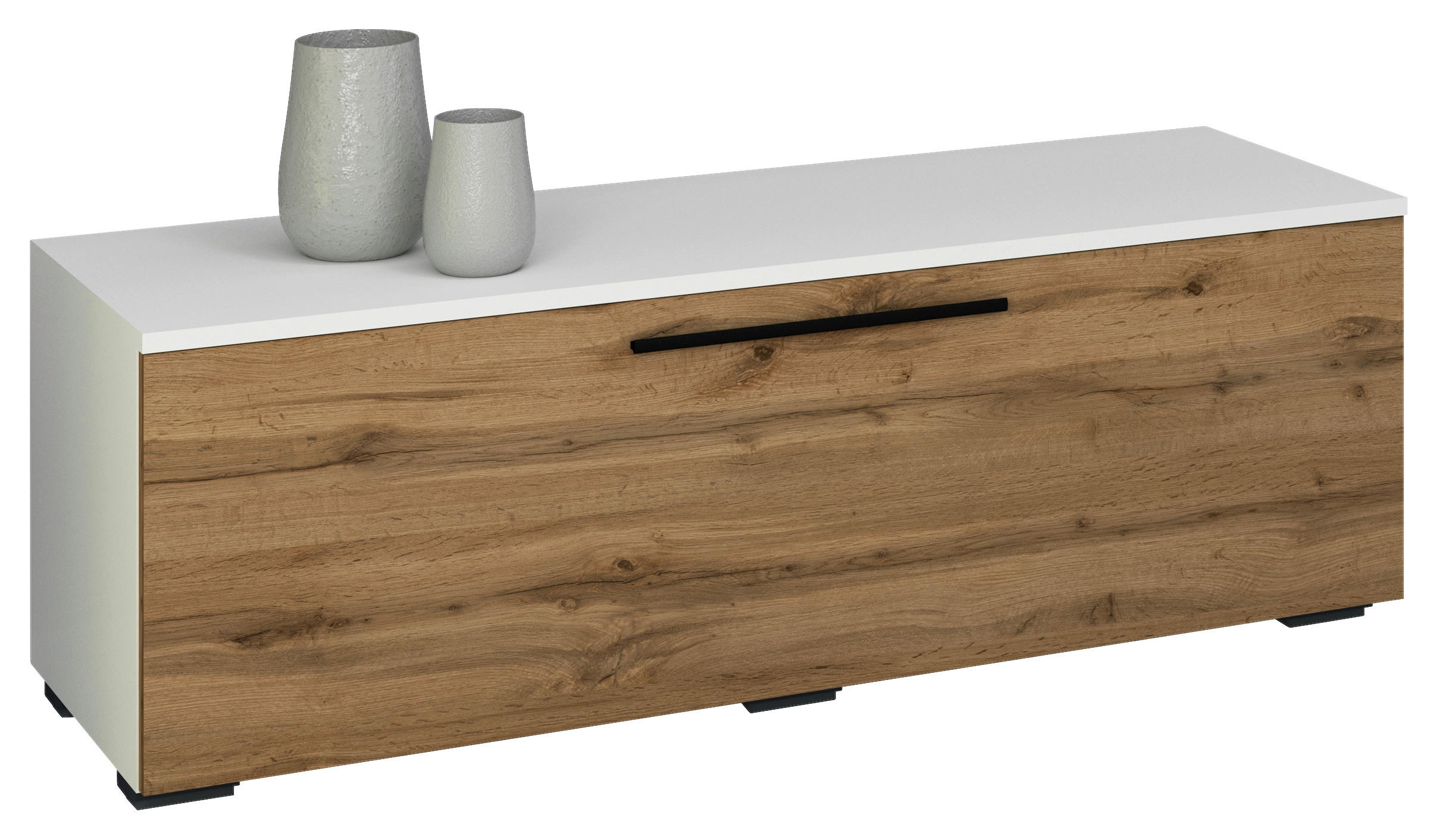 LOWBOARD  in 115/39/40 cm  - Honigeiche/Schwarz, MODERN, Holzwerkstoff/Kunststoff (115/39/40cm) - MID.YOU