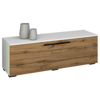 TV-BÄNK , 115/39/40 cm,  - honungsek/vit, Modern, trämaterial/plast (115/39/40cm) - MID.YOU