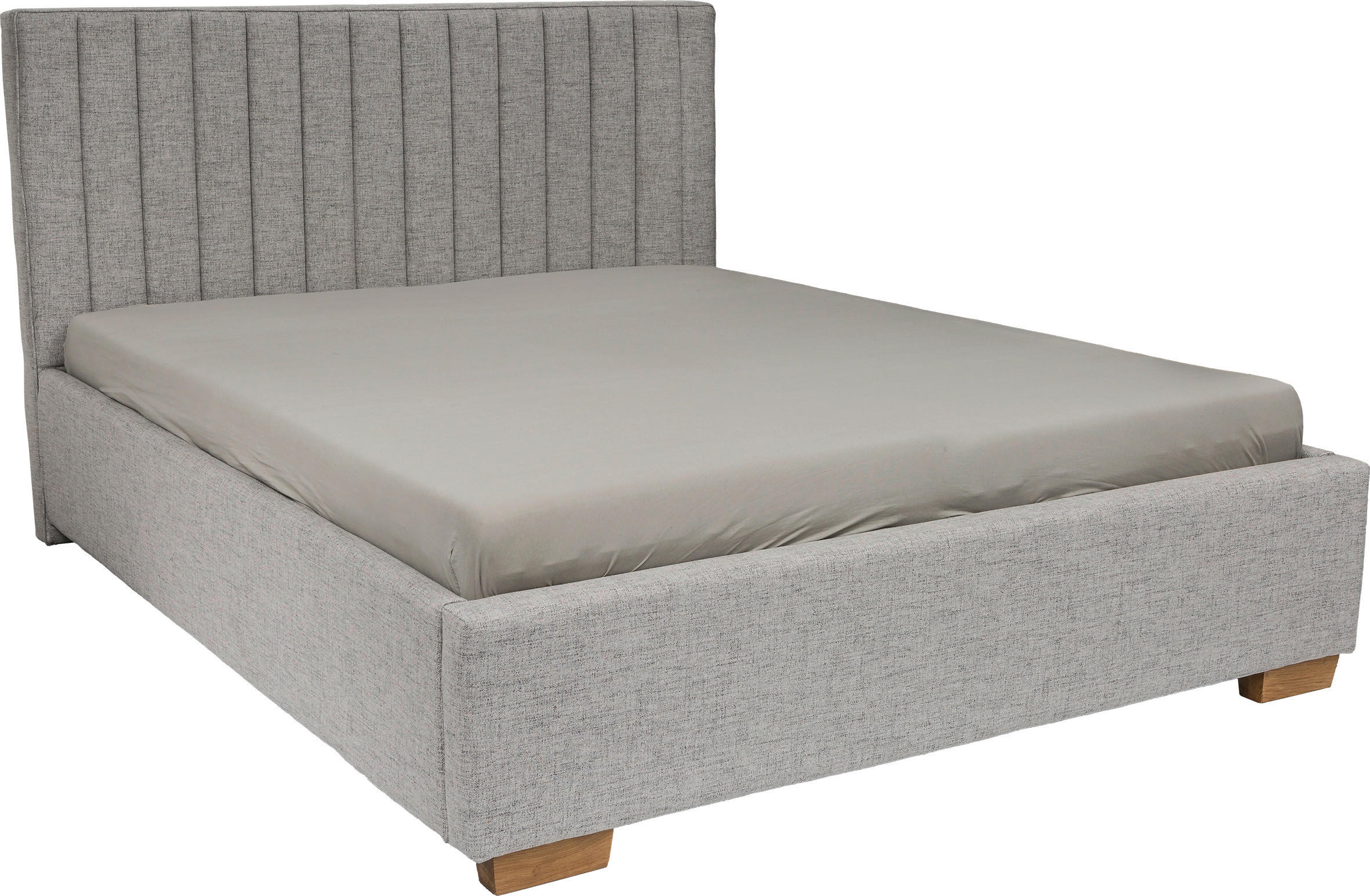 KÁRPITOZOTT ÁGY  szürke  - szürke, Basics, faalapú anyag/textil (171/110/220cm) - Hom`in