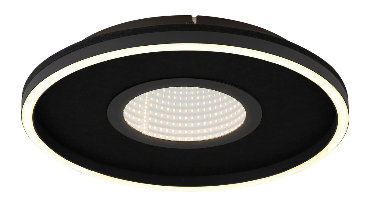 STROPNA LED-SVETILKA  EMORY //3000 K/230 V/ - črna/bela, Design, kovina/umetna masa (39,7/6,3cm) - Globo