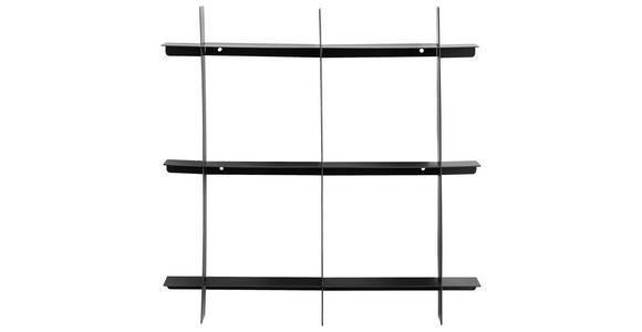 WANDREGAL 40/40/15 cm  - Schwarz, Basics, Metall (40/40/15cm) - Landscape