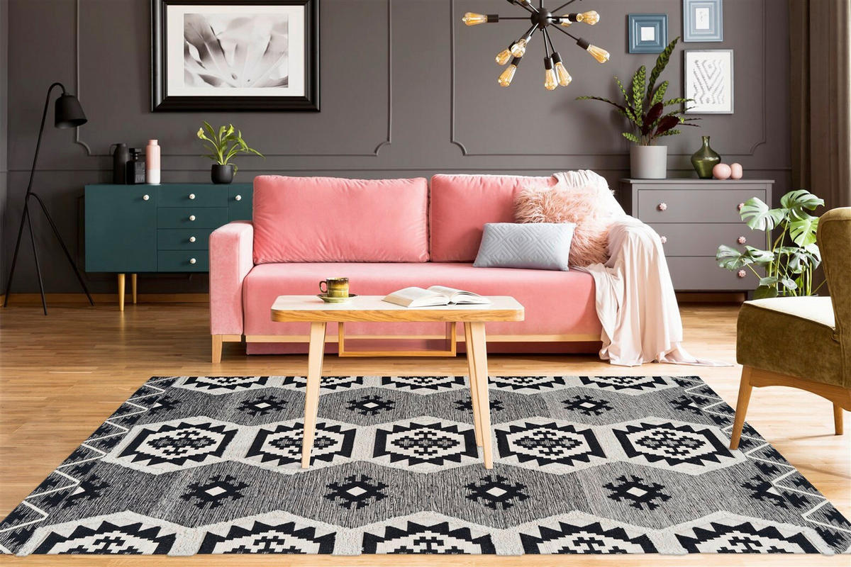 FLACHWEBETEPPICH 200/290 cm Grau  - Grau, Design, Textil (200/290cm) - Novel