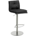 BARHOCKER in Metall, Textil Graphitfarben  - Edelstahlfarben/Graphitfarben, Design, Textil/Metall (41/78-103/48cm) - Novel
