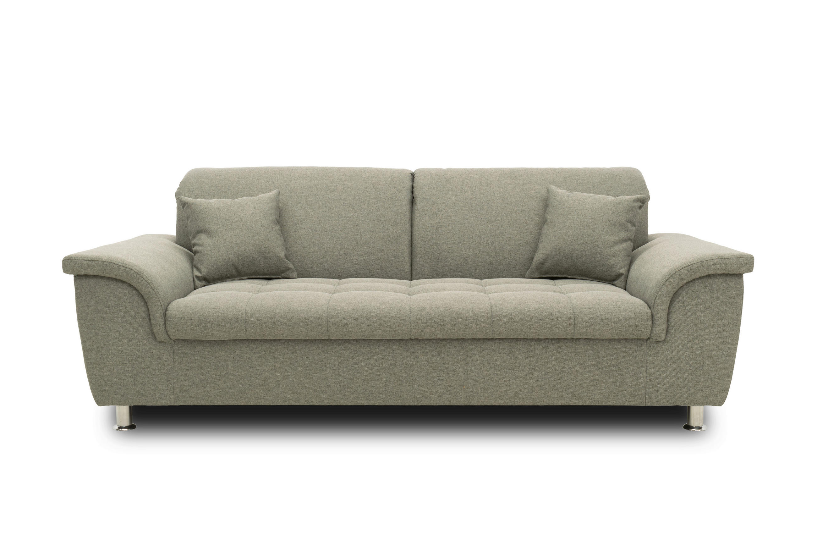 2-Sitzer-Sofa Franzi Silberfarben Webstoff