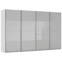 SCHWEBETÜRENSCHRANK 361/223/68 cm 4-türig Grau  - Chromfarben/Grau, KONVENTIONELL, Glas/Holzwerkstoff (361/223/68cm) - Novel