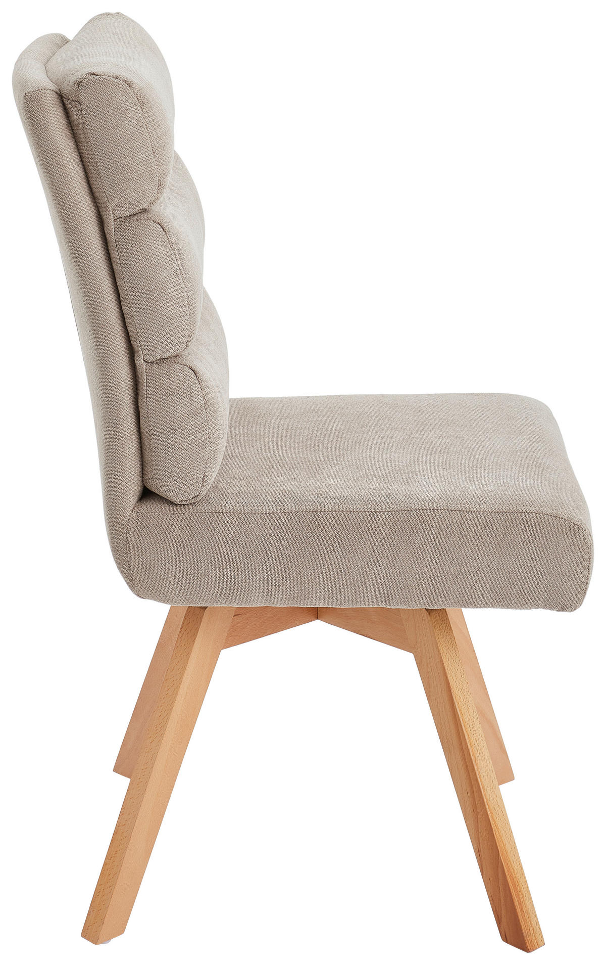 STUHL  - Taupe/Naturfarben, MODERN, Holz/Textil (45/88/62cm) - Livetastic