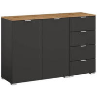 SIDEBOARD  in 120/81/42 cm  - Alufarben/Graphitfarben, Trend, Holzwerkstoff/Kunststoff (120/81/42cm) - Stylife