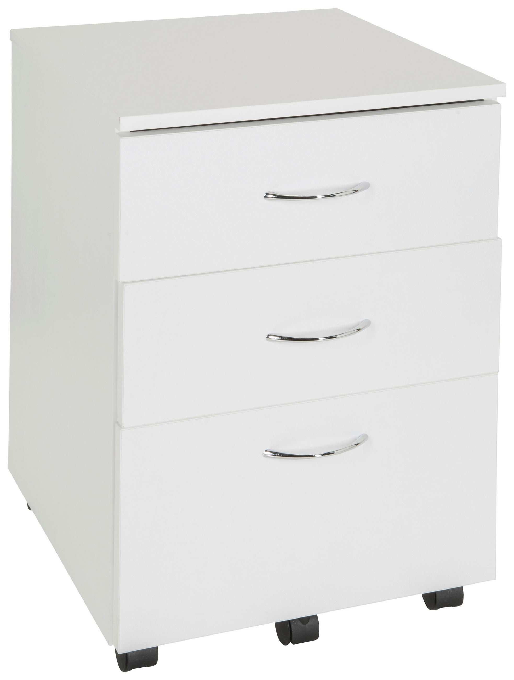ROLLCONTAINER Weiß  - Silberfarben/Weiß, MODERN, Kunststoff/Metall (40/60/44cm) - MID.YOU