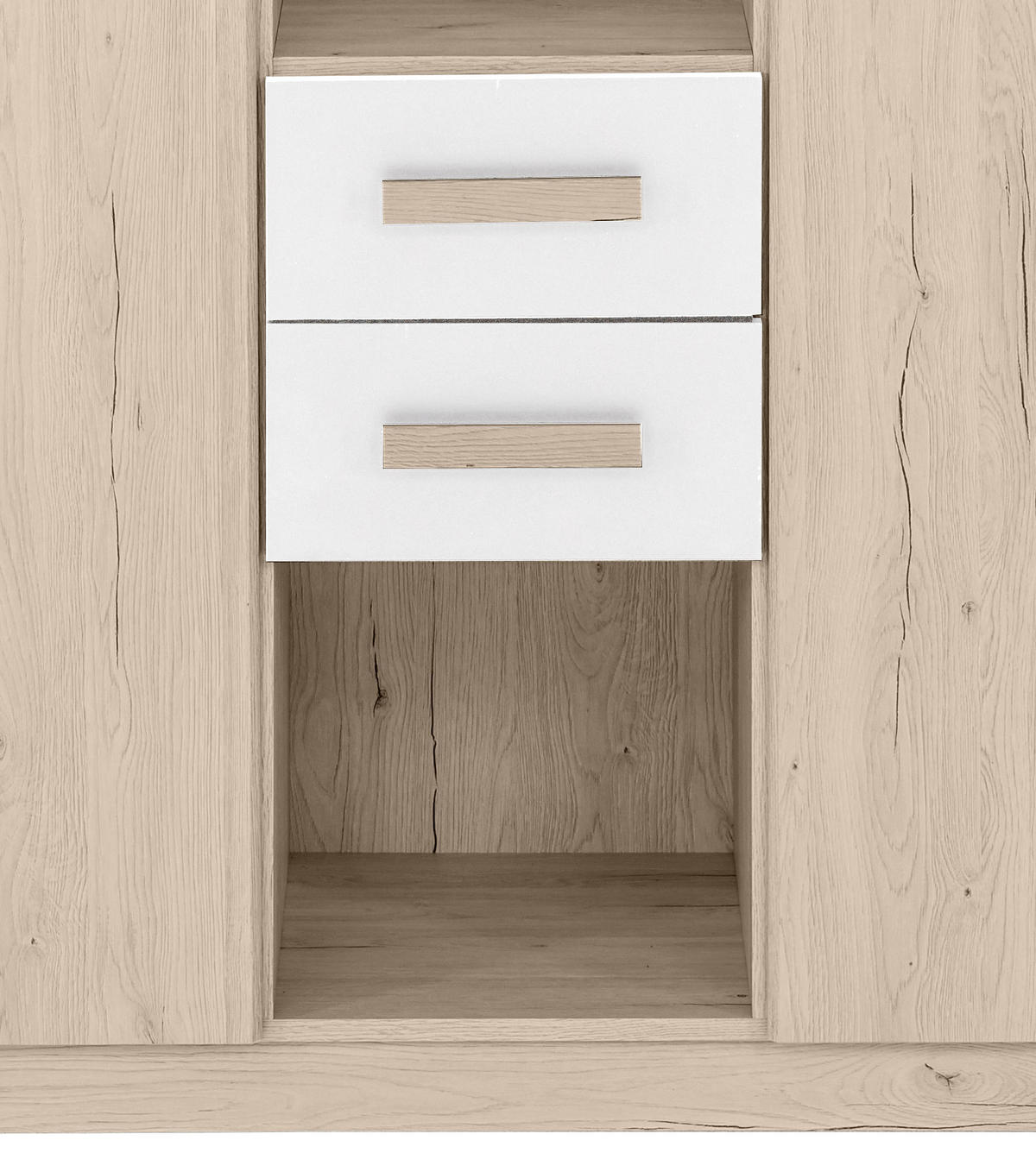 KOMMODE 124/105/41 cm  in Eichefarben, Weiß  - Eichefarben/Weiß, Design, Holzwerkstoff/Kunststoff (124/105/41cm) - MID.YOU