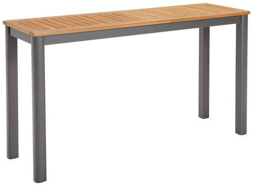 BALKONTISCH Holz, Metall Anthrazit, Eukalyptusholzfarben  - Eukalyptusholzfarben/Anthrazit, Design, Holz/Metall (137/43/75cm) - Ambia Garden