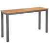 BALKONTISCH Metall, Holz Eukalyptusholzfarben, Anthrazit  - Eukalyptusholzfarben/Anthrazit, Design, Holz/Metall (137/43/75cm) - Ambia Garden